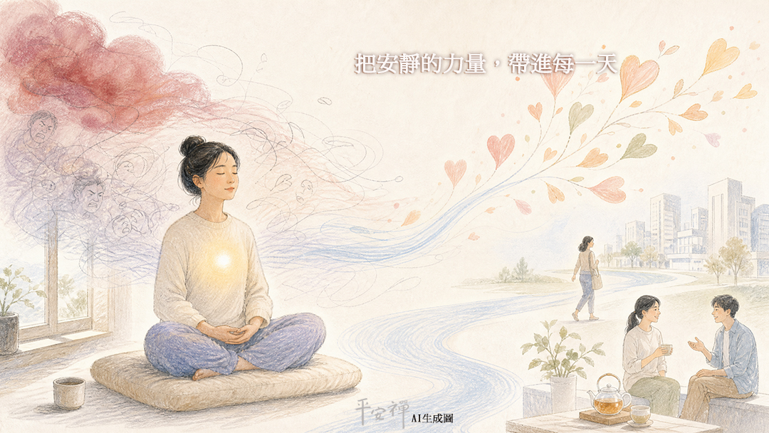 平安禪,靜坐,冥想,禪修,四步驟,覺知,坐禪,護關,法工,心道法師,頌缽,斷食禪,禪友會,讀書會